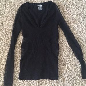 Free People mesh long sleeve top